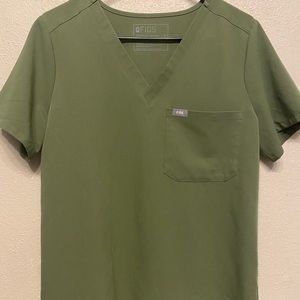 Figs Dark Olive Medium Catarina Scrub Top